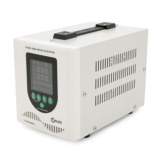 ДБЖ з правильною синусоїдою Europower EP-MPS-800/12PLUS (500 Вт) 3/5/10/15/20А, під зовнішню АКБ 12В (AGM/GEL/LFP), Q4 | Зображення 1