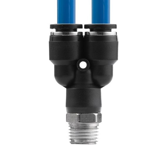 Цангове з'єднання Y-подібне для поліуретанових та ін. шлангів 8*8 мм, 1/4" зовн. різьба INTERTOOL PT-2377 | Зображення 3