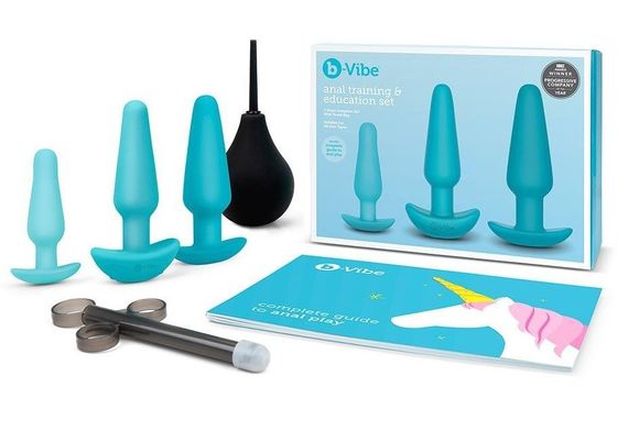 Набір для анального сексу B-Vibe Anal Training 7 предметів, синій Sex Aura | Зображення 1
