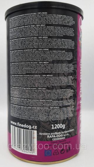 Вологий корм для собак Fine Dog Duck з качкою 1.2 кг 343 | Зображення 1