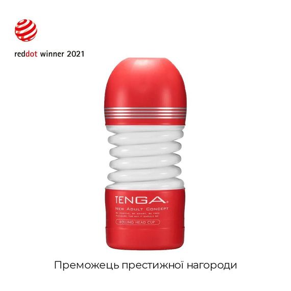 Мастурбатор Tenga Rolling Head Cup (Класичний): Інтенсивна стимуляція головки пеніса рухомими елементами | Зображення 3
