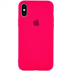 Силіконовий чохол Apple Silicone Case Shiny pink для iPhone X/XS