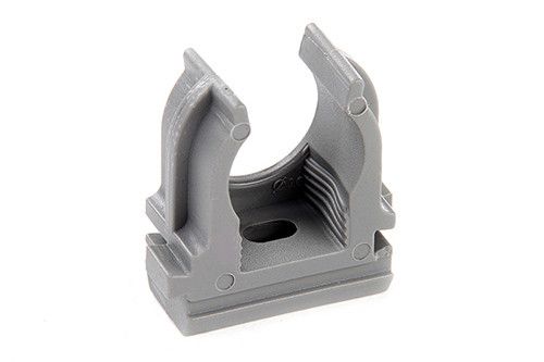 Кліпса для гофри під монтажний пістолет 16 мм сіра (пач. 100шт.) APRO