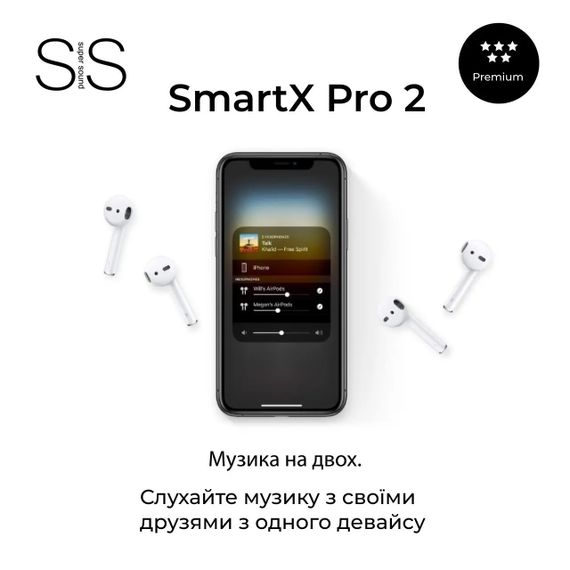 Наушники беспроводные TWS SmartX Pro 2 Premium Bluetooth наушники с микрофоном SAP2P | Зображення 4