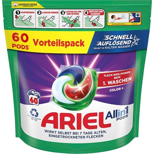 Капсули для прання ARIEL All-in-1 Pods color (60 капсул) Для збереження кольору