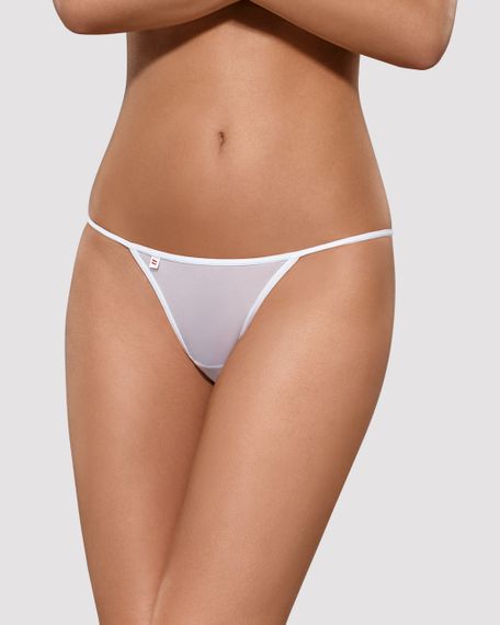 Трусики з гіпюровою аплікацією Obsessive Luiza білі, L/XL Sex Aura | Зображення 1