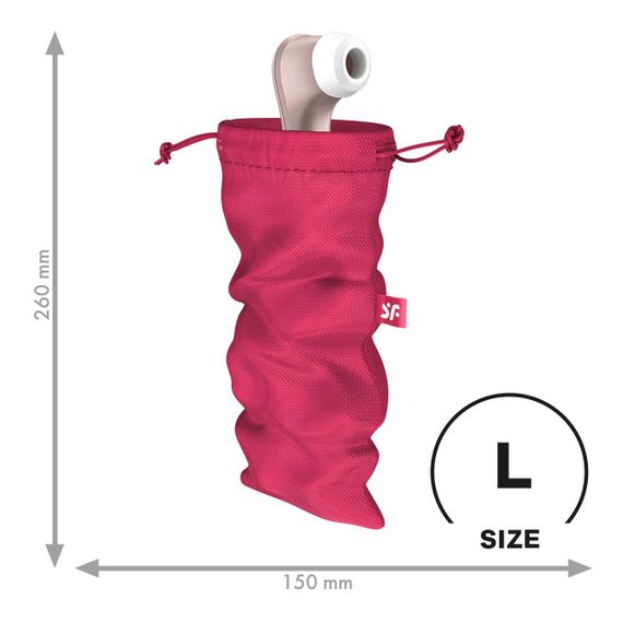 Мішечок для зберігання Treasure Bag рожевий, розмір L Satisfyer (Німеччина) Sex Aura