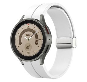 Ремешок Primolux Magnetic Silicone для часов Samsung Galaxy Watch 4 / Watch 5 / Watch 5 Pro - White S/M