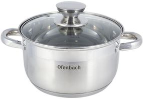 Каструля Ofenbach Casserole з нержавіючої сталі 2400мл зі скляною кришкою