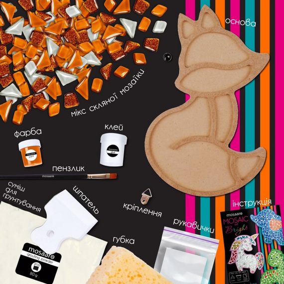 Детский набор для творчества хрустальная мозаика "Лиса" МА7002 | Зображення 3