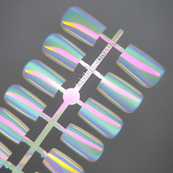 Гелевые типсы для нарощения светлая Аврора №4 (квадрат) 30шт | Зображення 2