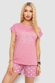 Пижама женская с принтом, цвет пудровый, 243R2110