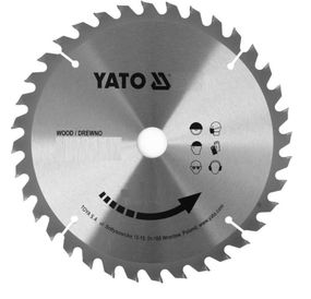 Диск пиляльний победітовий по дереву 254/30 мм 40 зубців YATO YT-60729