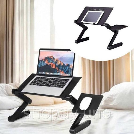 Столик для ноутбука металлический Laptop, Напольный столик для ноутбука, Подставка под ноутбук охлаждаю CP-33 | Зображення 3