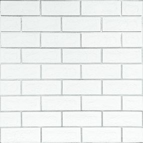Панель стінова 70*70cm*5mm біла цегла зі сріблом (D) SW-00001502