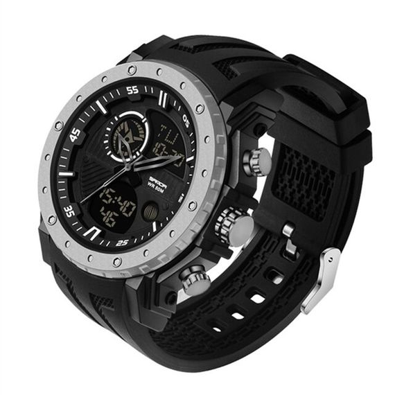 Чоловічий годинник Sanda 6012 Black-Silver | Зображення 1