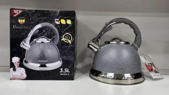 Чайник із гранітним покриттям зі свистком Haus Roland HR 704-5 3,5 л із нержавіючої сталі | Зображення 1