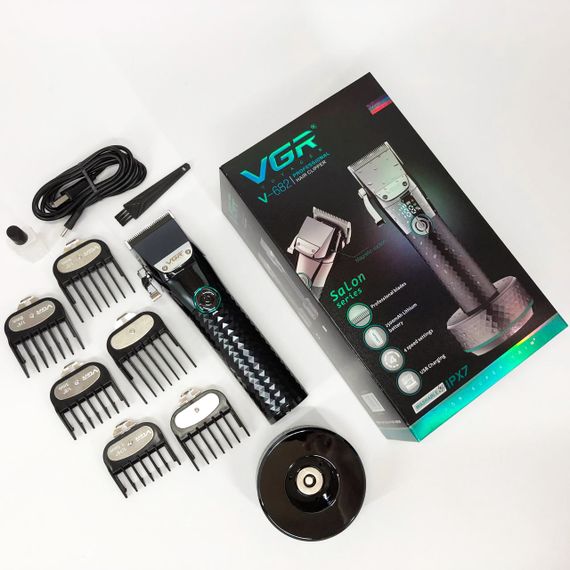 Професійна бездротова машинка для стрижки VGR V-682 тример для волосся, бороди та вусів на підставці | Зображення 5