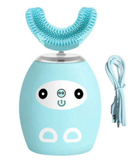 Дитяча зубна щітка U-shaped electric toothbrush ∙ Електрична ультразвукова силіконова щітка – капа для дітей | Зображення 2