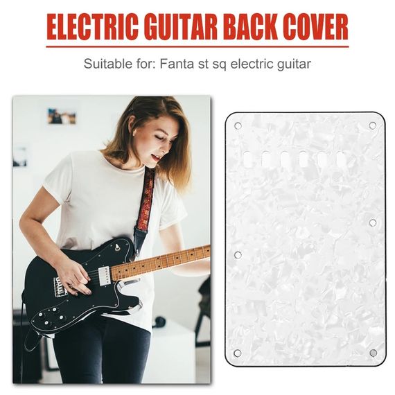 Бекплейт для электрогитары Fender Stratocaster ST Америка белый перламутр | Зображення 2