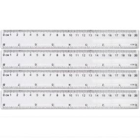 Линейка прозрачная Bambi 8820, пластиковая, 20 см