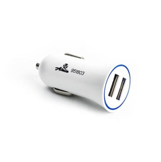 Автомобільний зарядний пристрій APRO 2USB 12V/24V 5V 2,1А білий