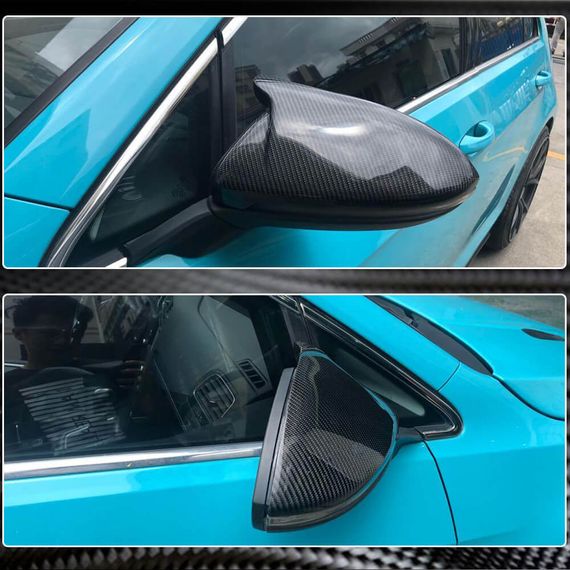 Накладки на Зеркала V1 (Карбон) для Volkswagen Golf 7/E-Golf 2012-2020 гг | Зображення 3