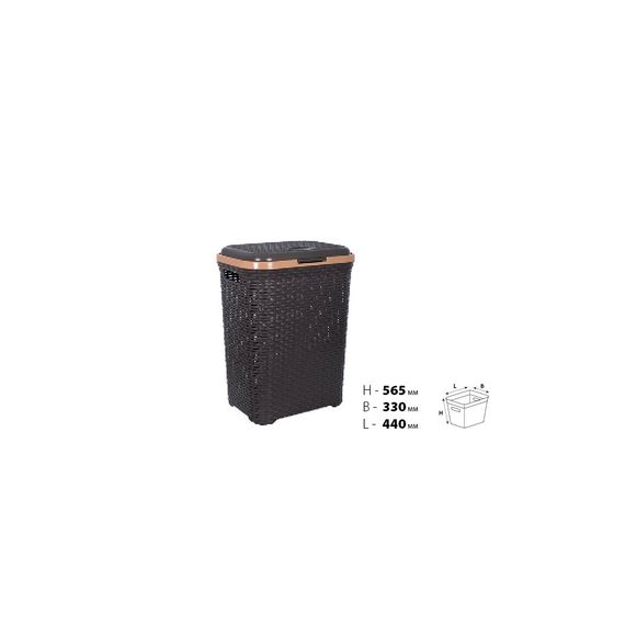 Кошик для білизни Violet House 0726 Ротанг Coffee 55 л (0726 Ротанг COF 55 л) | Зображення 2