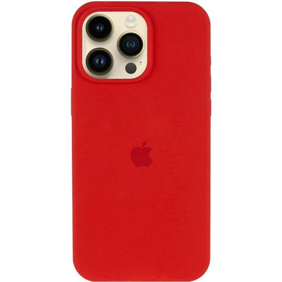 Чохол Silicone Case (AA) Logo with MagSafe для Apple iPhone 14 Pro Max (6.7") Блакитний / Lilac Blue Червоний / Red | Зображення 1