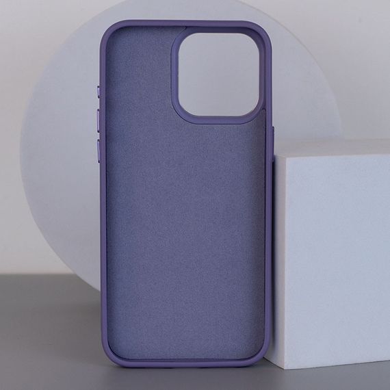 Кожаный чехол Bonbon Leather Metal Style with MagSafe для Apple iPhone 12 Pro Max (6.7") Серый / Lavender | Зображення 1