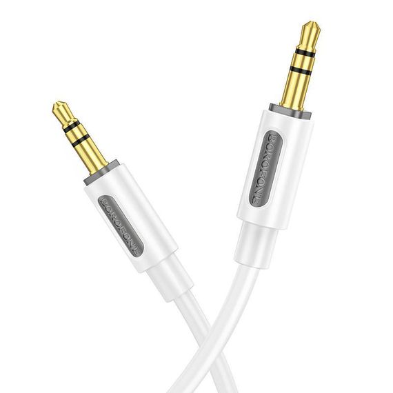 Аудіо кабель Aux Borofone BL20 True sound silicone (1m) White | Зображення 2