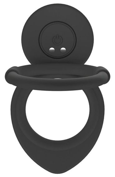 Анальний вібратор на пульті з кільцем на пеніс (чорний) sexstyle | Зображення 3