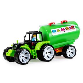 Детская игрушка "Трактор BAMS с прицепом-цистерной" 007/13BMS(Green) 51х18х24 см