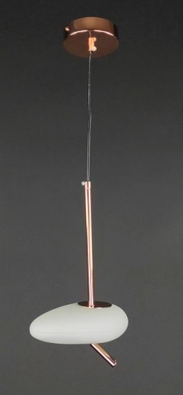 Люстра світлодіодна підвісна LED світильник для квартири на стелю лед 27708 Бронза 40-140х11х19 см. | Зображення 1