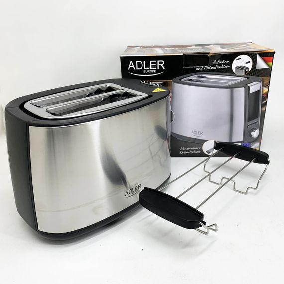 Тостер для гарячих бутербродів Adler AD 3214 900Вт, Тостер для підсмажування хліба Тостери дому GR-81 | Зображення 4