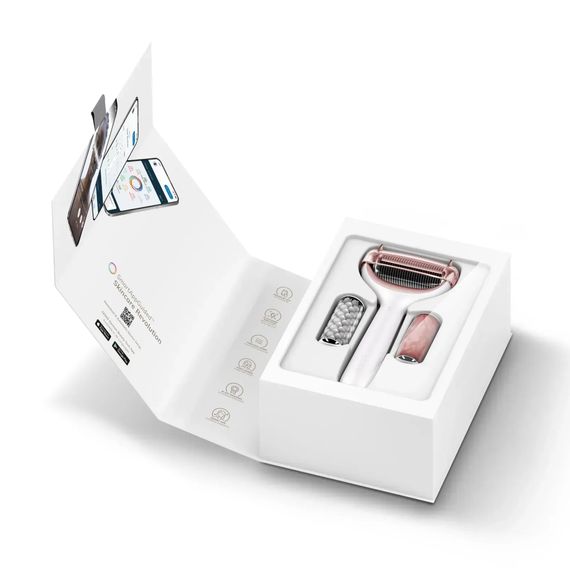 Ролик для игловой мезотерапии лица и тела GESKE MicroNeedle Face&Body Roller 9в1 turquoise, Бежевый | Зображення 8