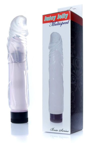Вібратор Boss Series - Juicy Jelly Multispeed Clear, (довжина 22 см, діаметр 4 см) BS6700076 Sex Aura | Зображення 1