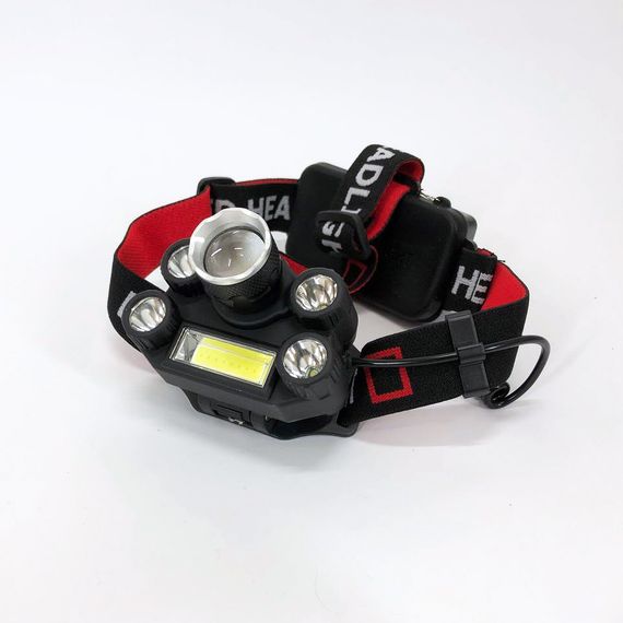 Светодиодный налобный фонарик Bailong BL-T64-T6+4XPE+COB, Водонепроницаемый фонарик, Фонарик BE-919 налобный | Зображення 5