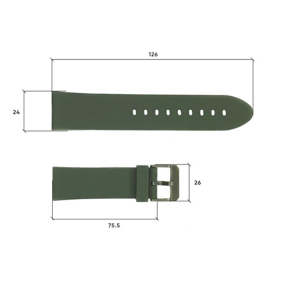 Ремінець для годинника Skmei 1469AGWT Army Green-White | Зображення 2