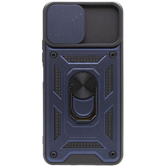 Ударостійкий чохол Camshield Serge Ring для Xiaomi Mi 11 Lite TPU+PC, Шторка на камеру, Синій | Зображення 2