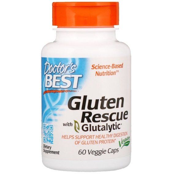 Травні ферменти Doctor's Best Gluten Rescue with Glutalytic 60 Veg Caps DRB-00401