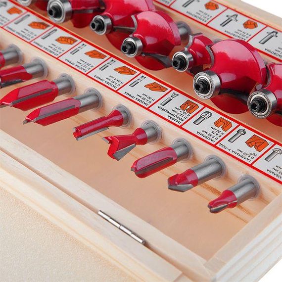 Набір фрез для деревини, 18 од. INTERTOOL HT-0073 | Зображення 5