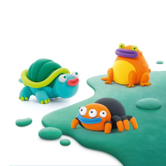 Набір самозатвердіючого пластиліну Екзотичні тварини Тарантул, черепаха, жаба ЛІПАКА 60050-UA01 | Зображення 2