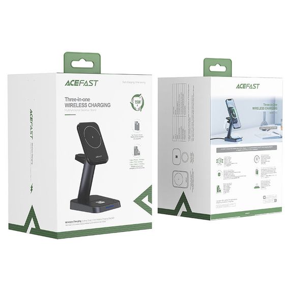 БЗП Acefast E3 desktop 3-in-1 (with MagSafe) Black | Зображення 5