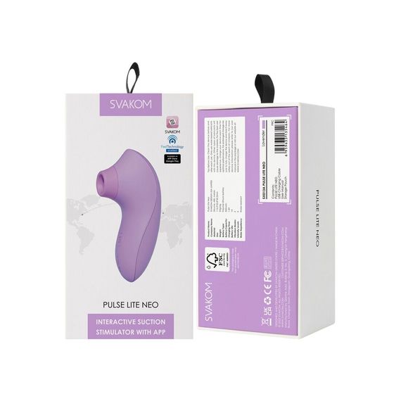 Вакуумний стимулятор Svakom Pulse Lite Neo Lavender, керується зі смартфона | Зображення 7