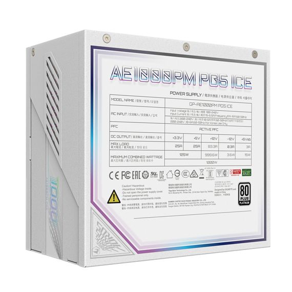 Блок питания GIGABYTE 1000W (GP-AE1000PM PG5 ICE) | Зображення 2