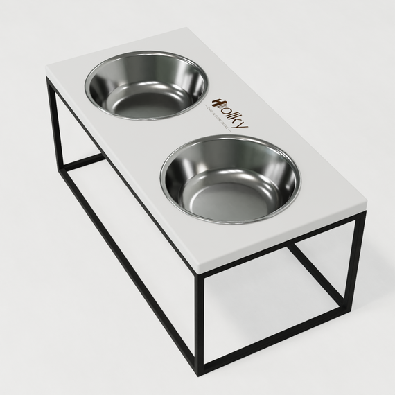 Миски на підставці для великих собак Hollky Base XL20 (2 × 1,8 л) BXL20-522620-BLWH | Зображення 5