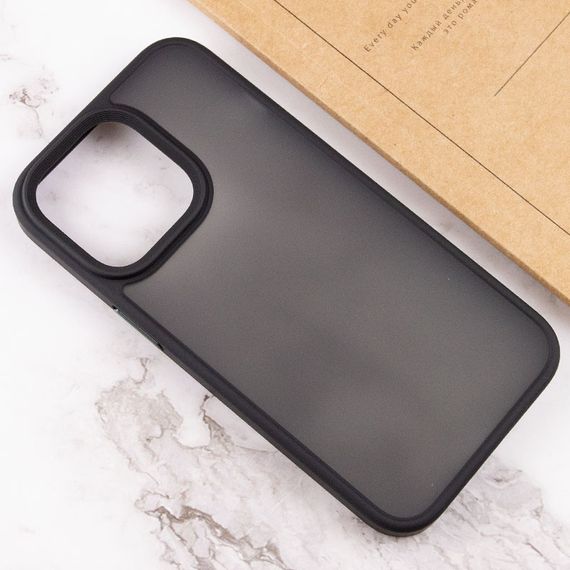 TPU+PC чехол Metal Buttons для Apple iPhone 13 Pro Max (6.7") Черный | Зображення 4