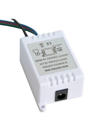 Світлодіодна стрічка SMD 3528 RGB (54 LED/m) 5 метрів на силіконі з блоком та пультом керування різнокольорова (повний комплект) | Зображення 3