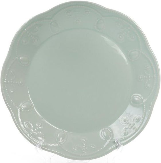 Набір 6 обідніх тарілок Leeds Ceramics Ø28.5см, кам'яна кераміка (м'ятні)